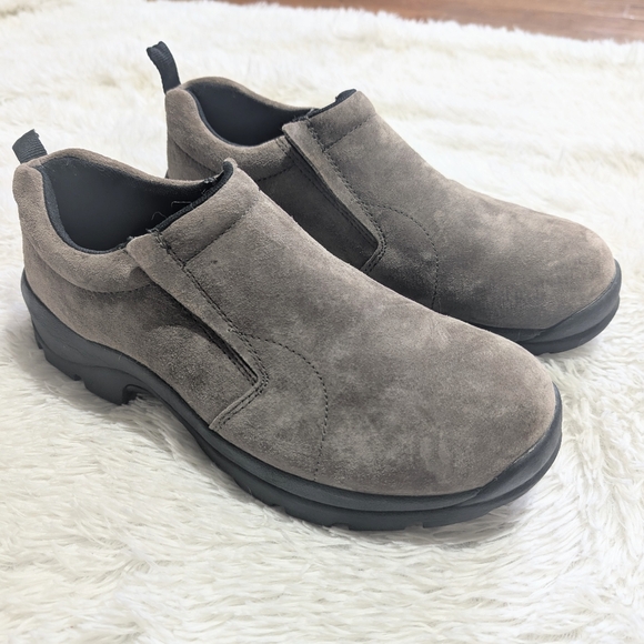 Duluth Trading Co Other - Duluth Brown Wild Boar Suede Mocs Slip Resistant Loafers Size 10